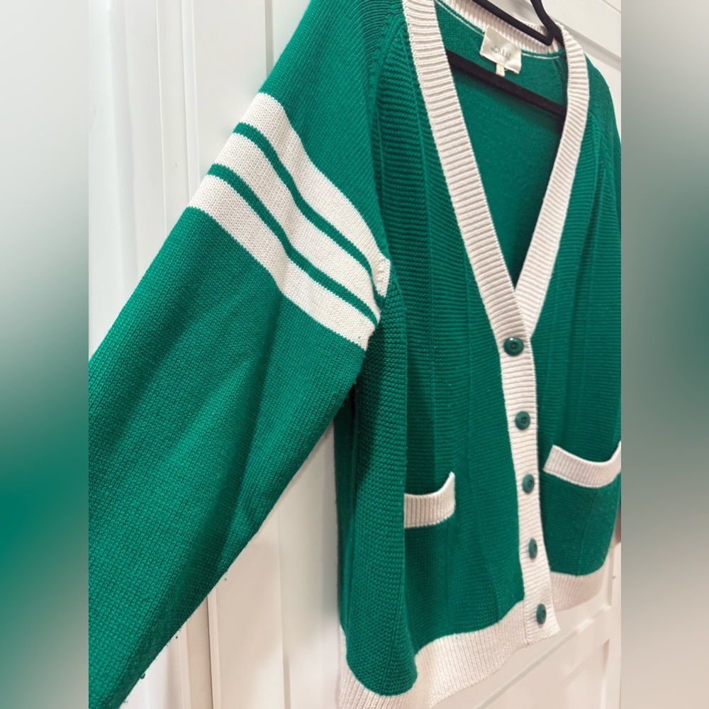 THE GREAT. Green and white Cardigan - Picture 4 of 9